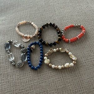 Elegant Multi-Color Beaded Bracelet Set